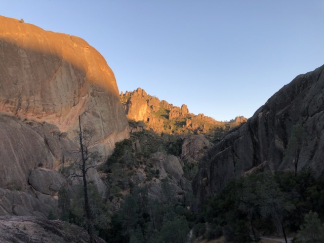 Amazing sunset in Pinnacles National Park