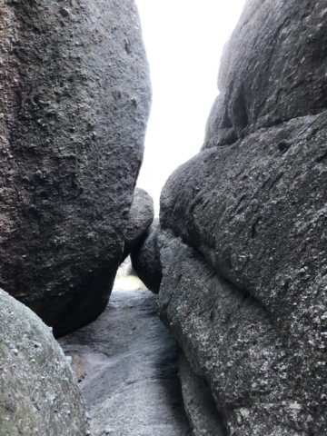 Big rocks on Balconies Cave Trail in Pinnacles National Park