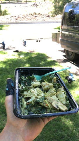 A delicious campground lunch at copperfield campground