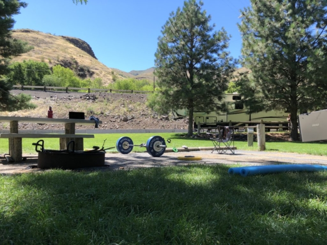Our setup at copperfield campground near Hells Canyon