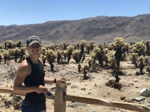 Emily hanging out in the Cholla Cactus Garden