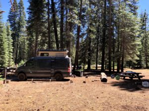Lassen National Park - lake almanor campground with Joe and Emily