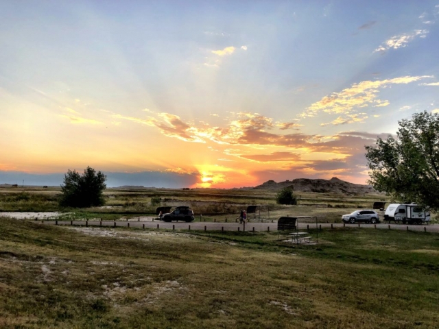 Amazing Sunset from Badlands National Park from van life
