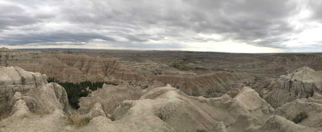 View from campsite near Badlands National Park on vantastic life