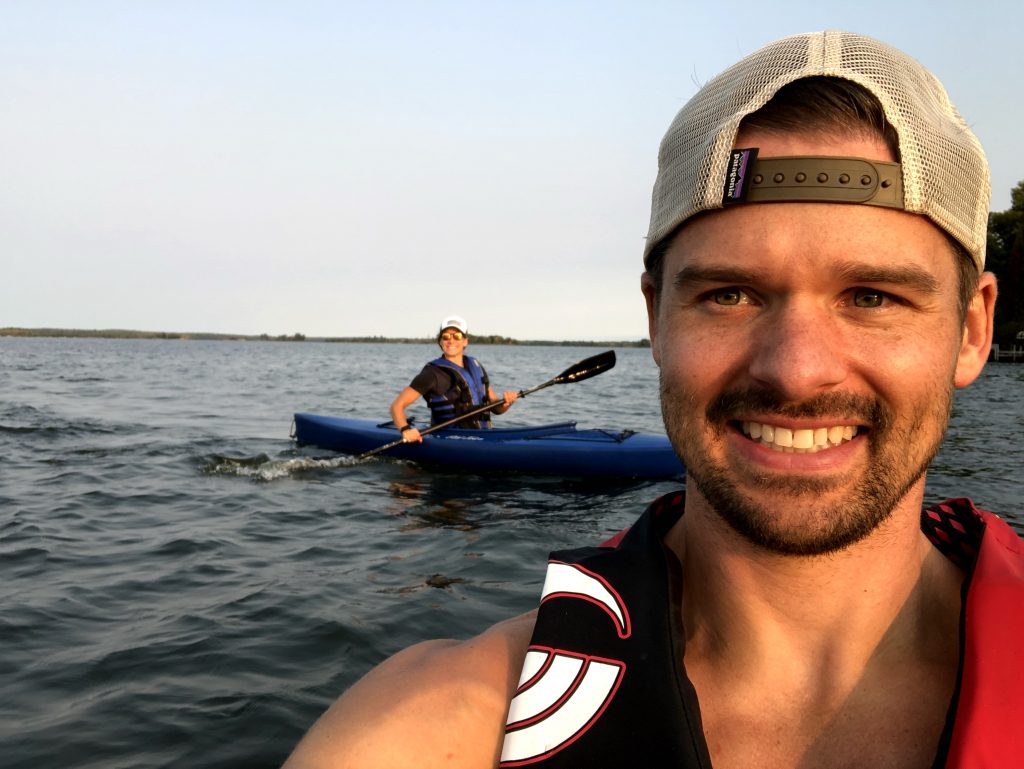 Joe and Email paddling around near Voyageurs National Park