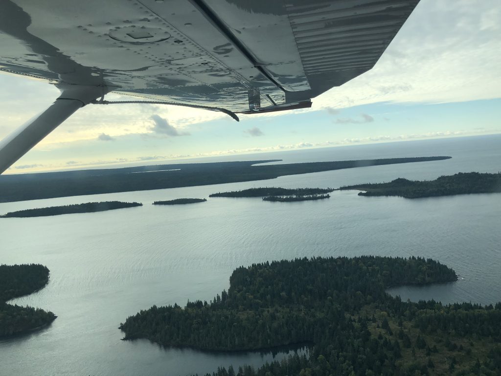 View from plane out to Isle Royale