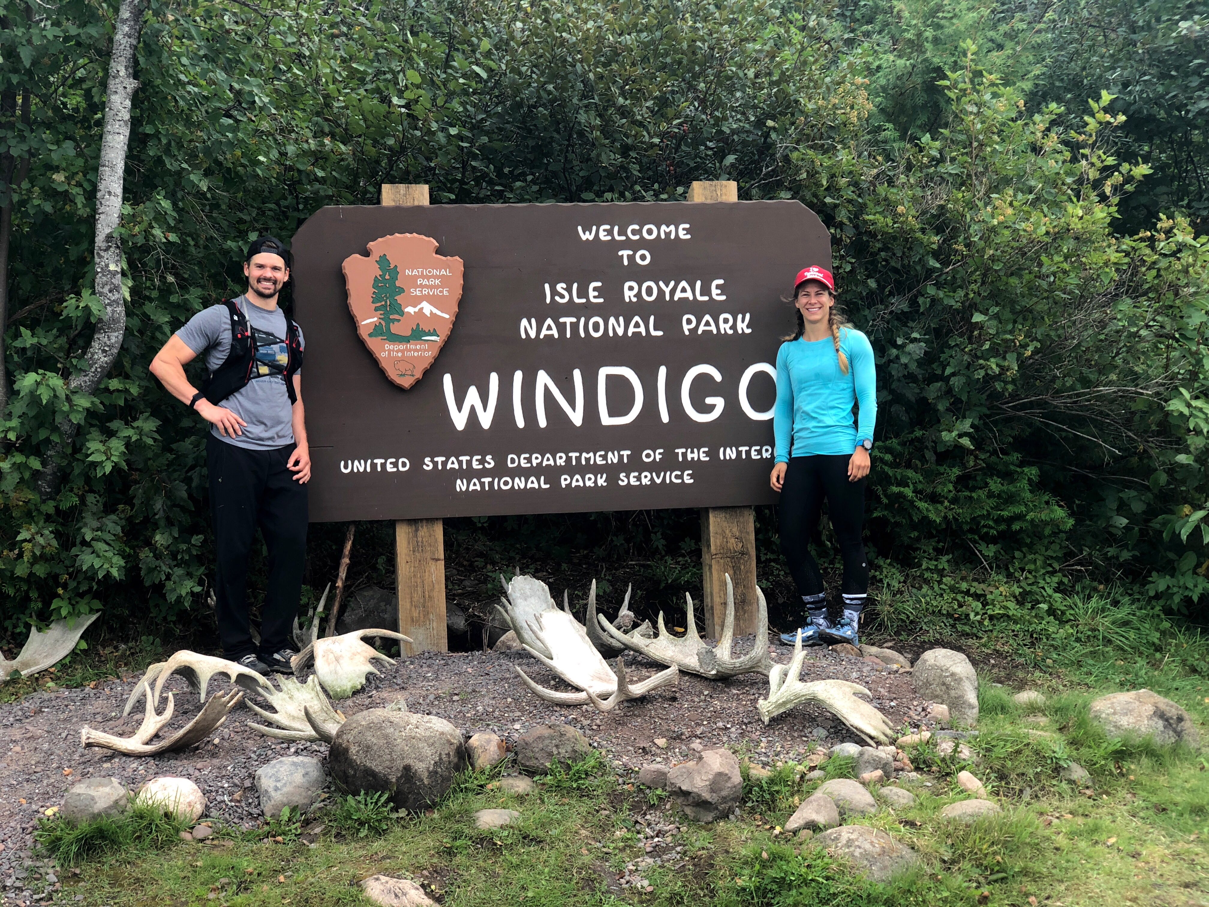 Joe and Emily in Windigo in Isle Royale National Park
