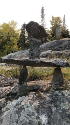Sculpture at Ellsworth Rock Gardens Standing rocks