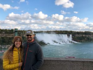 Emily and Joe on the US side of Niagara Falls