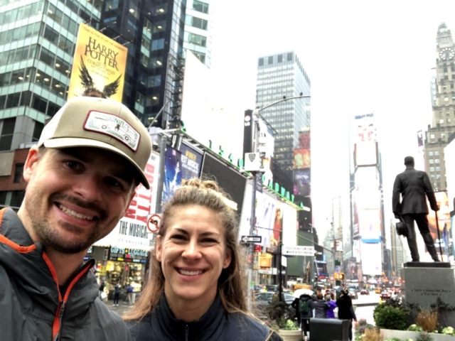 Joe and Emily in Times Square (Emily's first time)