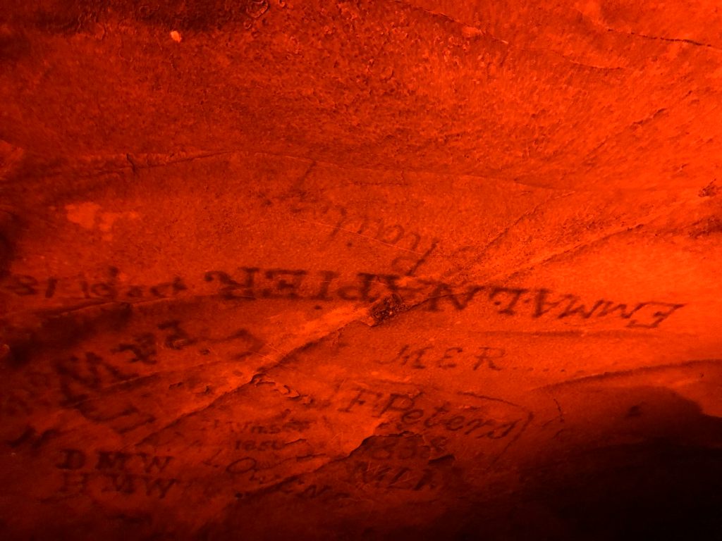 Historic Cave Graffiti on the Historic Cave Tour in Mammoth Caves
