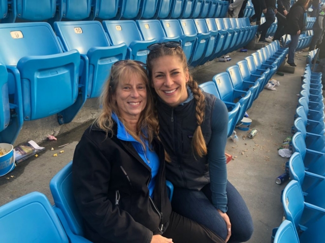 Aunt Joanne and Emily at Seahawks game