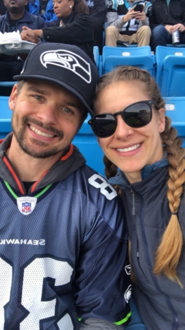 Joe and Emily at Seahawks vs Panthers in Charlotte
