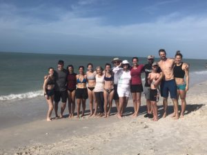 Ewen and Erin and their families on Casey Key for Christmas