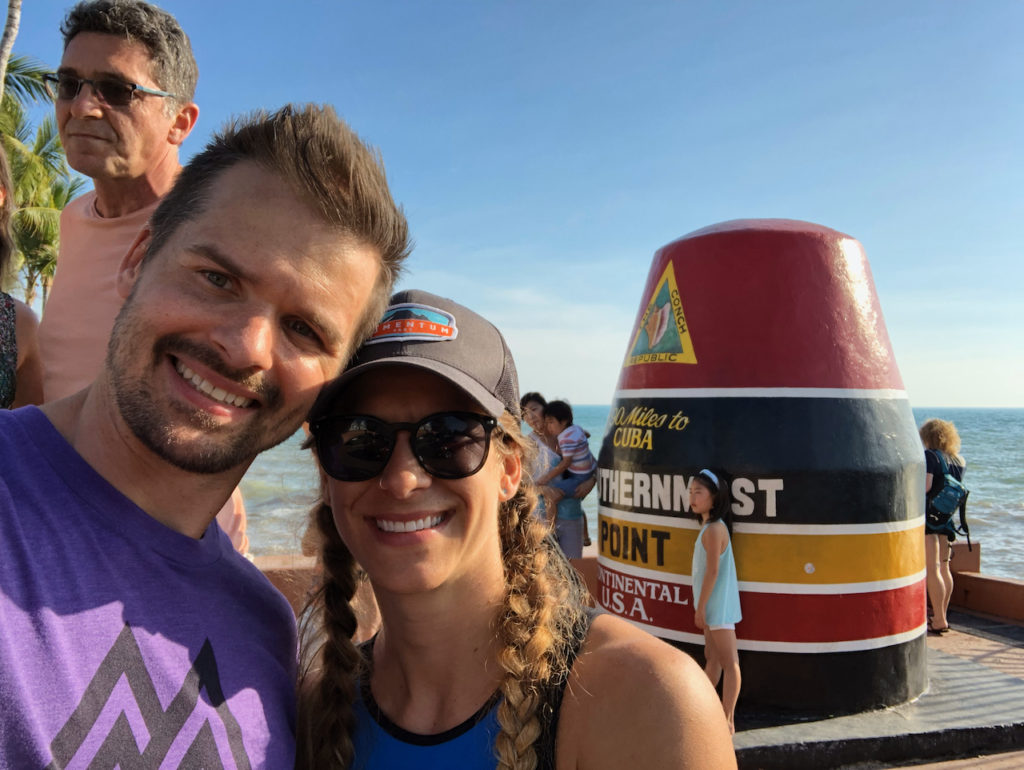 Joe and Emily at Southern most point in the US, Key West