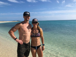 JOE AND EMILY getting tan ON DRY TORTUGAS NATIONAL PARK
