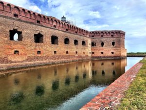 Moat at Fort Jefferson Dry Tortugas with views of Fort Jefferson