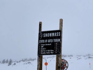 Snowmass terrain gates while snowboarding the IKON pass