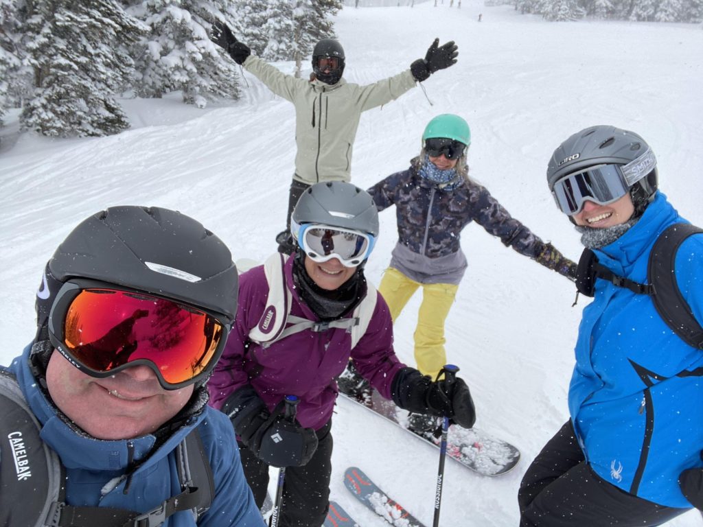 Our crew skiing and snowboarding at Steamboat Springs on IKON pass