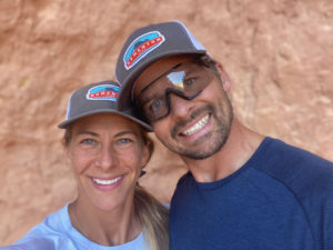 Emily and Joe in Bryce Canyon National Park with Momentum Vans hats on