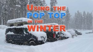 Using the Pop Top in the Winter van life in Winter Park
