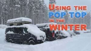 Using the Pop Top in the Winter while camping in winter park