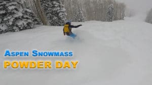 Aspen Snowmass Powder Day riding the fresh powder