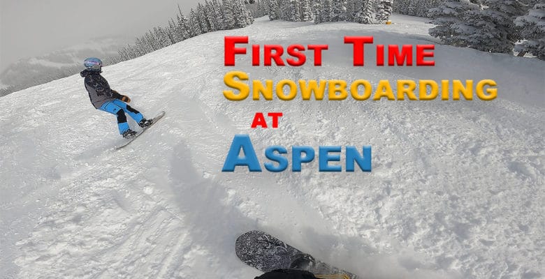Emily snowboarding at Aspen Mountain