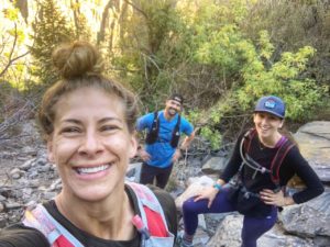 Emily, Joe, and Sarah hiking into Black Canyon