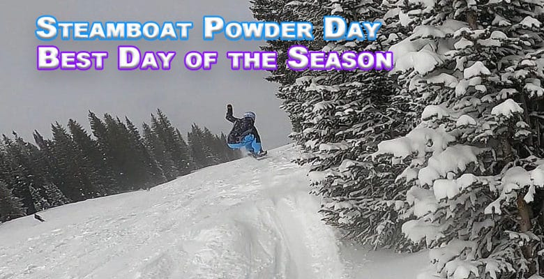Steamboat Powder Day - Best Day of the Season with Emily jumping