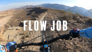 MTB - Flow Job Trail - Mountain Biking Las Vegas dropping into the downhill