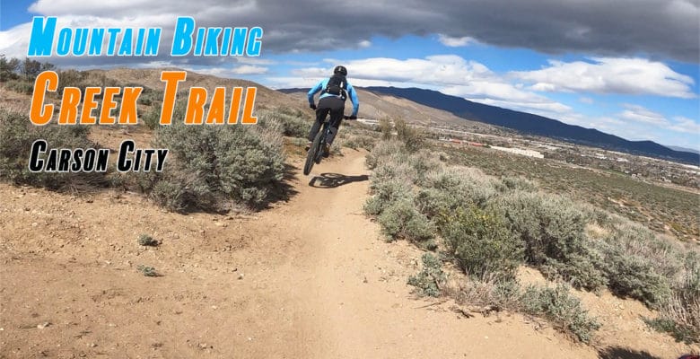 Mountain Biking Creek Trail (TWICE) in Carson City NV with Joe jumping his bike