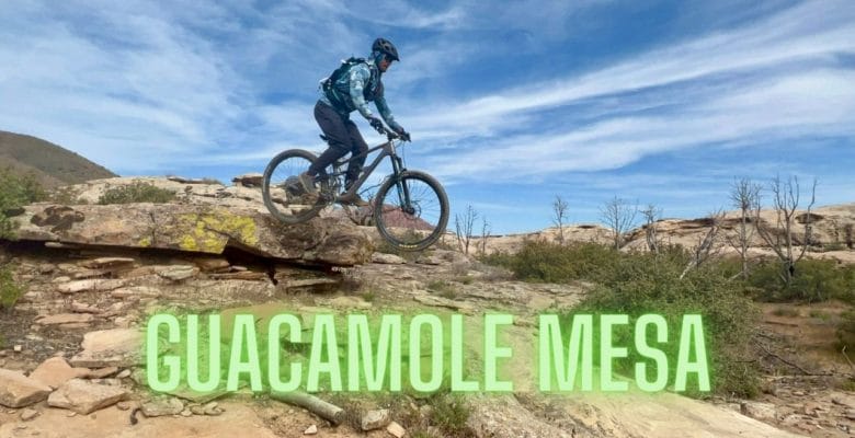 Jumping off a ledge at Guacamole Mesa - Joe Bauer