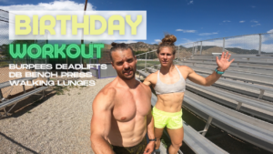 Joe and Emily just finished Joe's birthday workout with Burpee Deadlifts in Salida Colorado