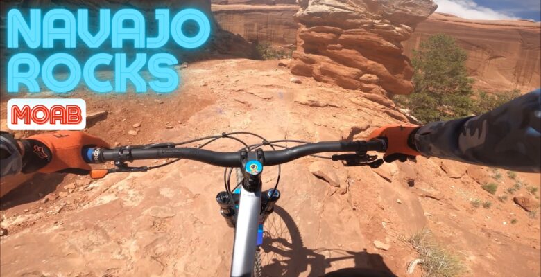 Joe riding the Navajo Rocks loop in Moab