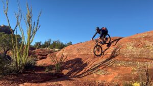 Mountain biking alt lines on HiLine trail in Sedona