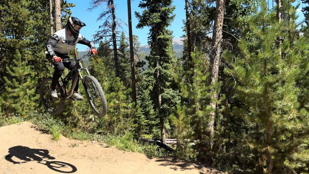 Riding Rocky Mountain Altitude mountain bike