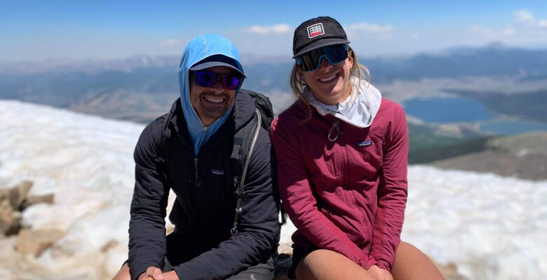 Emily and Joe in matching Patagonia jackets