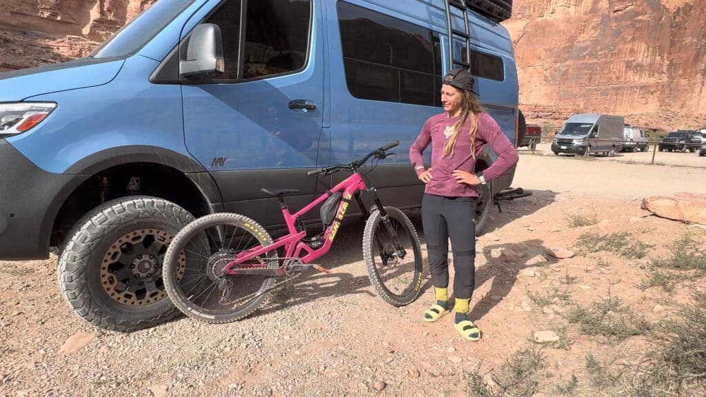 Emily reviewing the Santa Cruz Bronson