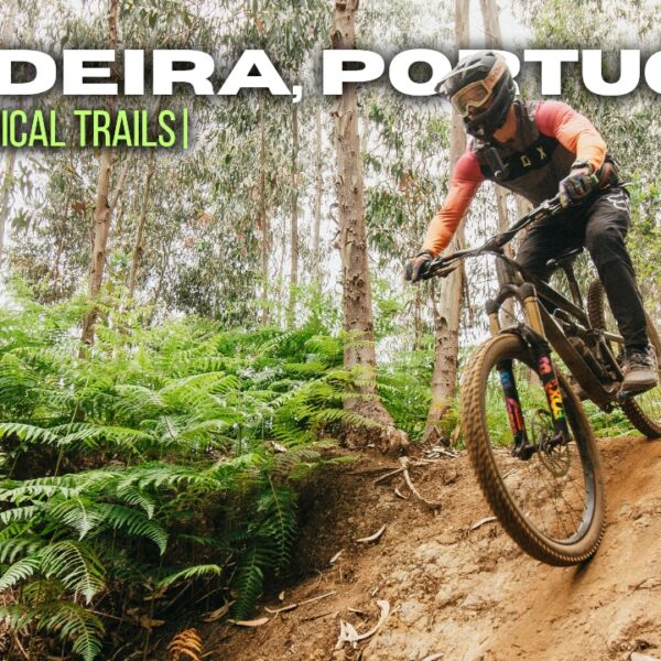 Riding downhill enduro in Madeira Portugal on Revel Rail 29