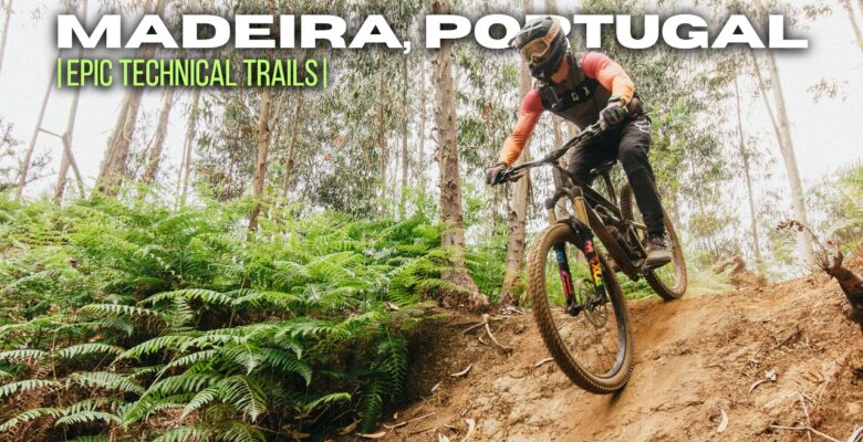 Riding downhill enduro in Madeira Portugal on Revel Rail 29