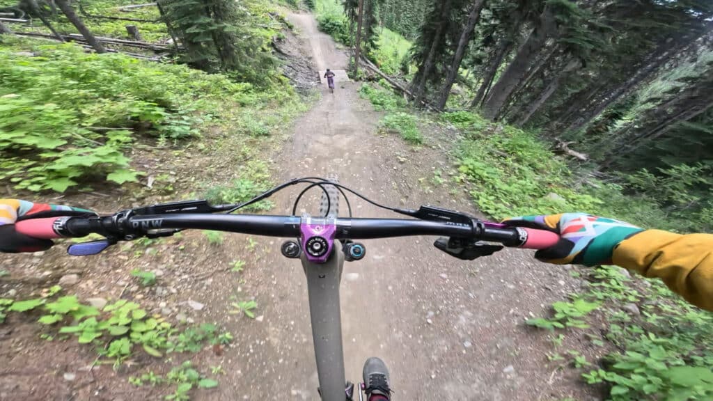 Super Nugget jump trail at Sun Peaks bike park