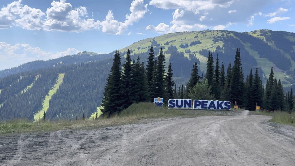 Sun Peaks resort sign