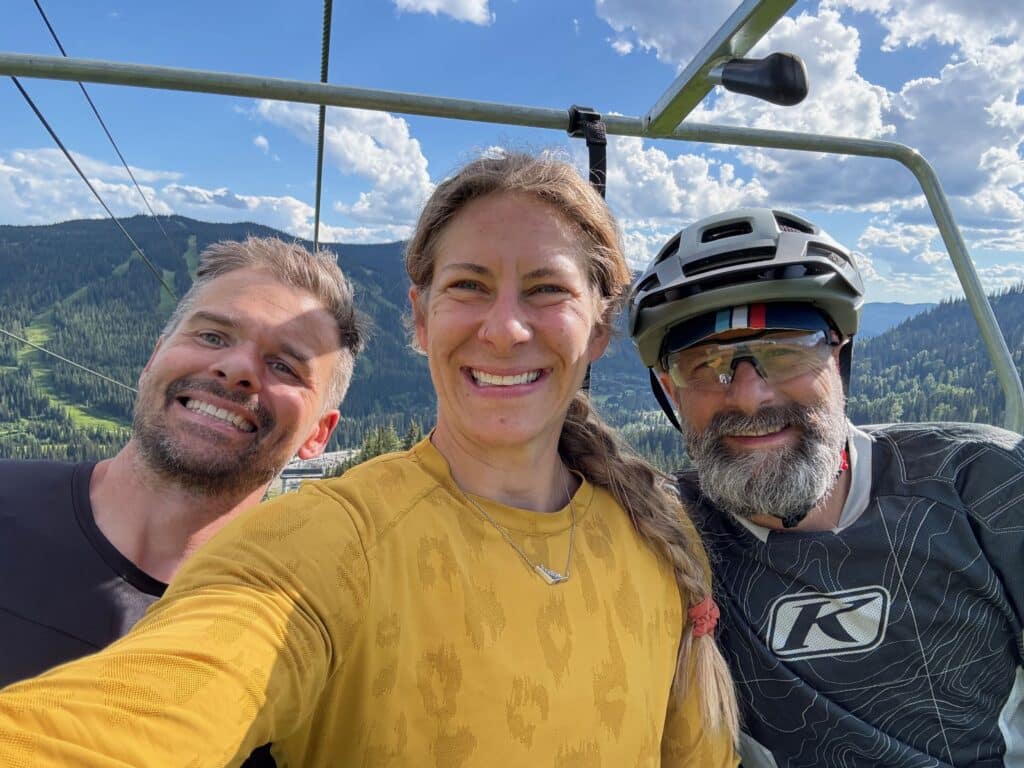 Sun Peaks bike park chair lift