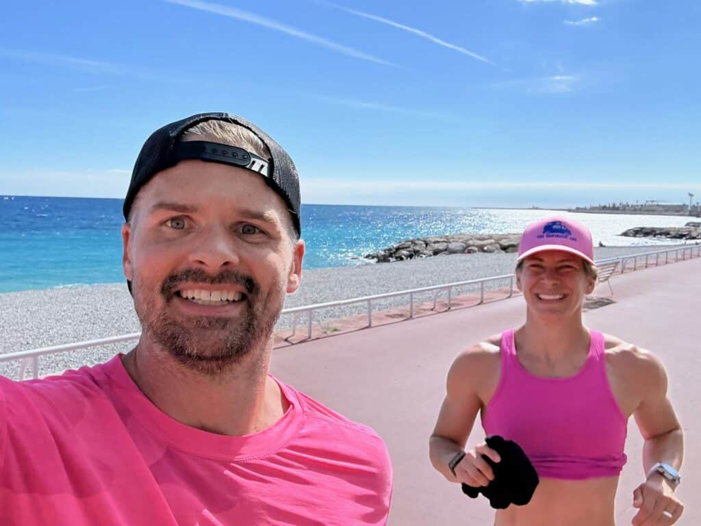 Going for a run in Nice France before Stone King
